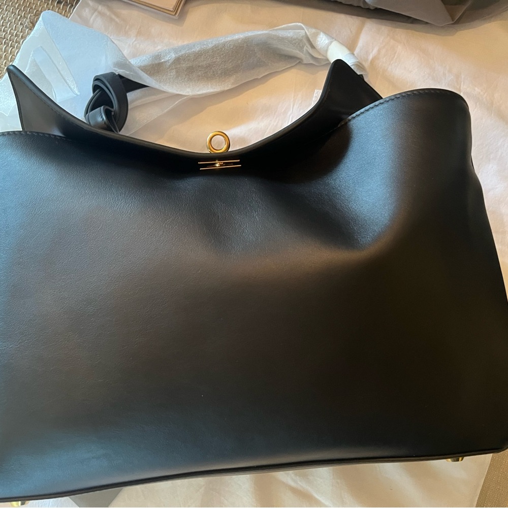 New - Balenciaga Black Rodeo Medium Leather Shoulder Bag with gold hardware - Picture 5 of 14
